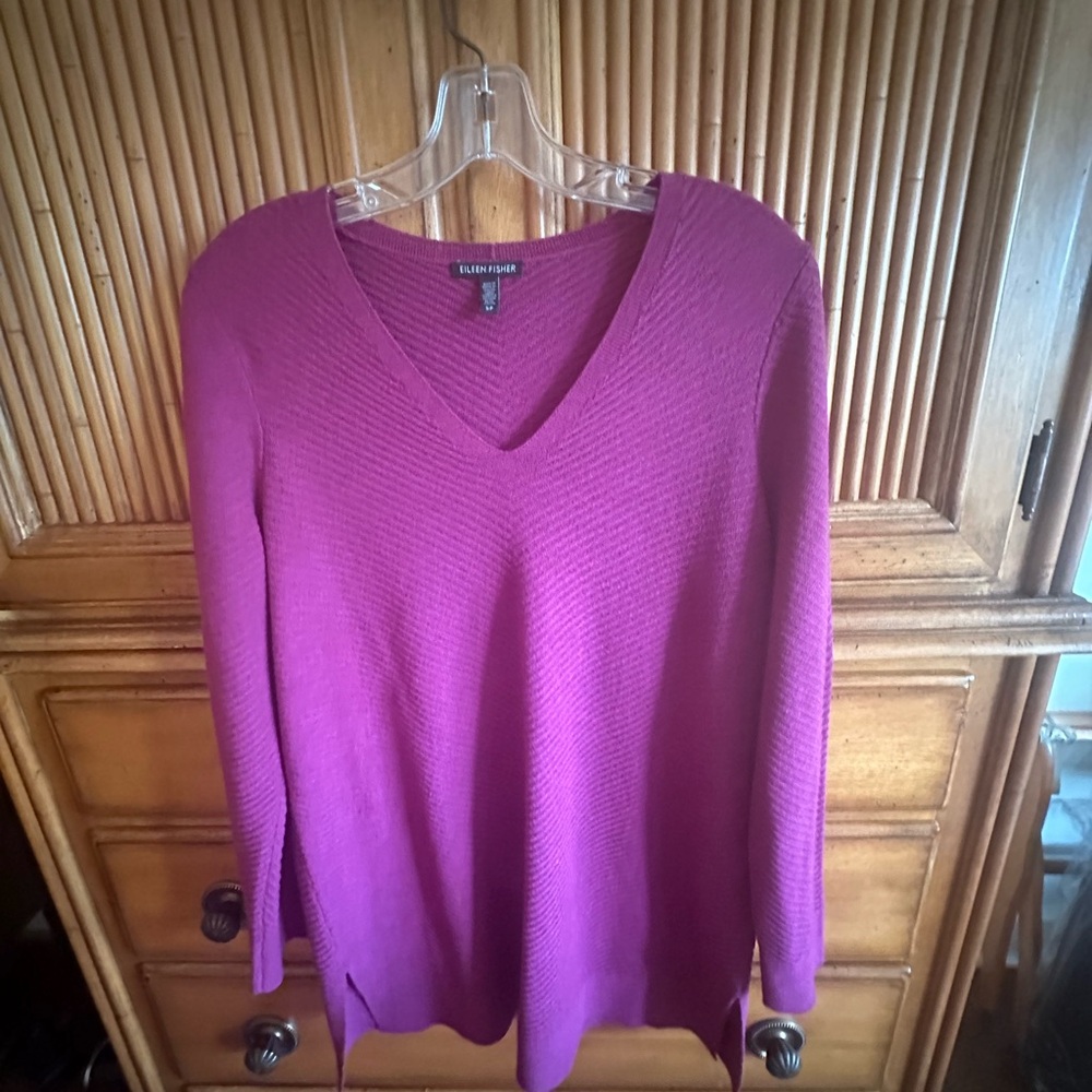 Eileen Fisher Women's Ribbed V-Neck Sweater